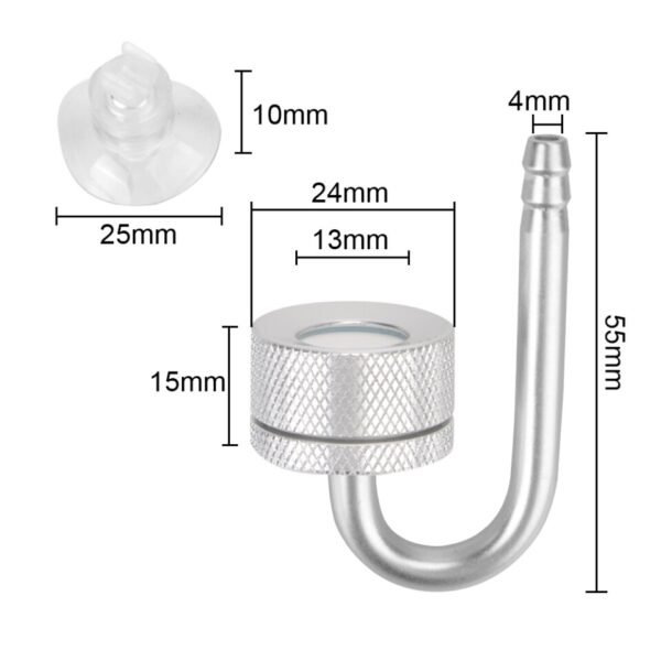 Fish Tank Bubble Atomizer For Aquatic Plant Growth Aquarium With Suction Cup CO2 Generato Diffuser - Image 6