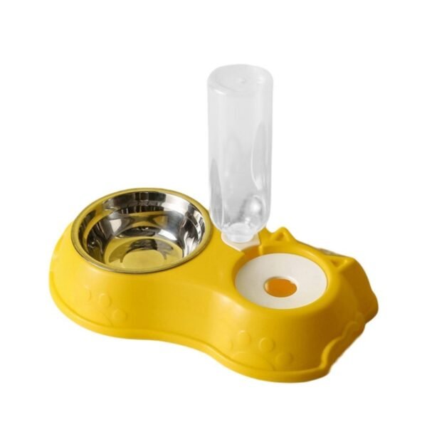 Pets three Bowls Food Water Feeder with Auto Water Dispenser Wet and dry separate bowls For Cats Dog - Image 11