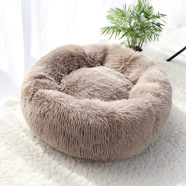New Warm Sleepping Mat Dog Cat Bed Round Long Plush Cat's House Cave Pet Kitten Cushion Basket - Image 8