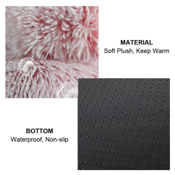 New Warm Sleepping Mat Dog Cat Bed Round Long Plush Cat's House Cave Pet Kitten Cushion Basket - Image 11