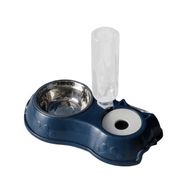 Pets three Bowls Food Water Feeder with Auto Water Dispenser Wet and dry separate bowls For Cats Dog - Image 7