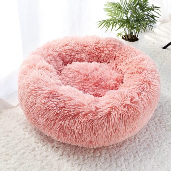 New Warm Sleepping Mat Dog Cat Bed Round Long Plush Cat's House Cave Pet Kitten Cushion Basket - Image 4