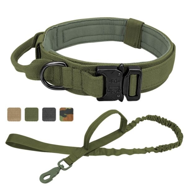 German Shepard Military Tactical Medium Large Lead For Walking Training Dog Collar Control Handle