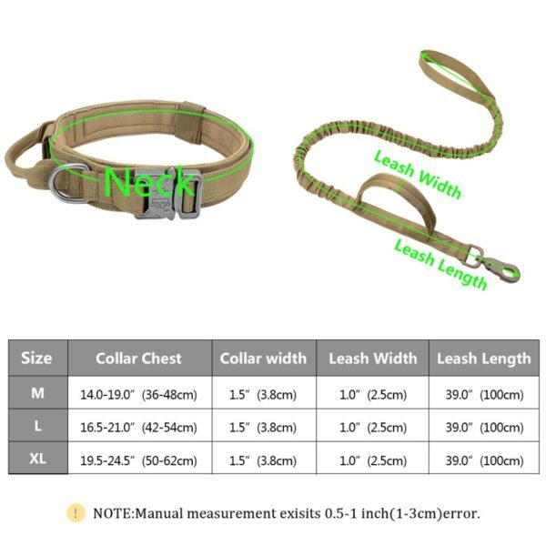 German Shepard Military Tactical Medium Large Lead For Walking Training Dog Collar Control Handle - Image 11