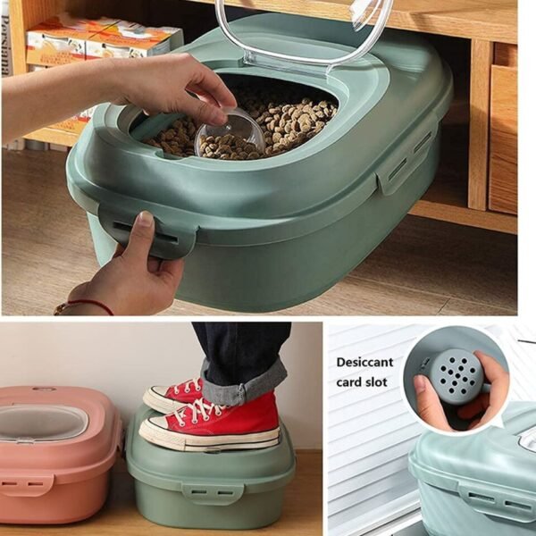Large Capacity Airtight Foldable Pet Food Storage Containers Sealed Bucket Dog Cat Dry Food Storage - Image 8