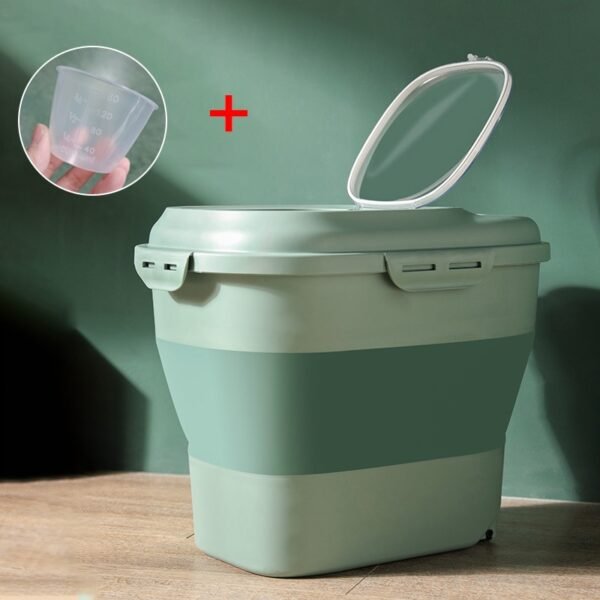 Large Capacity Airtight Foldable Pet Food Storage Containers Sealed Bucket Dog Cat Dry Food Storage - Image 7