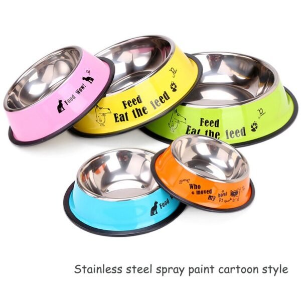 Stainless Steel Bowls Pet Dog Food Dish Non-slip Anti-fall Durable Cat Dogs Feeding Bowl Pets Outdoor - Image 9