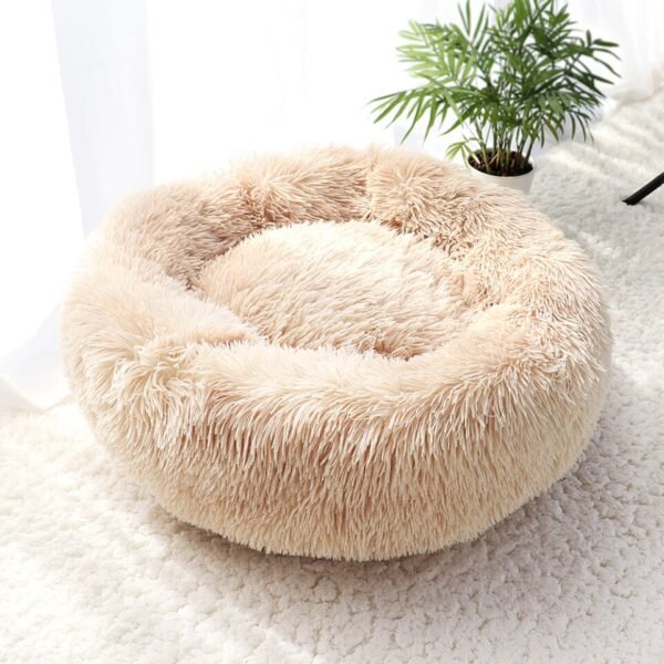 New Warm Sleepping Mat Dog Cat Bed Round Long Plush Cat's House Cave Pet Kitten Cushion Basket - Image 13