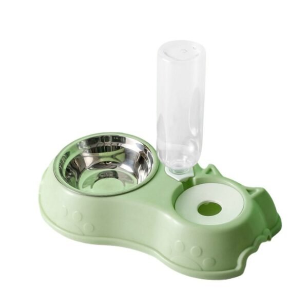Pets three Bowls Food Water Feeder with Auto Water Dispenser Wet and dry separate bowls For Cats Dog - Image 14