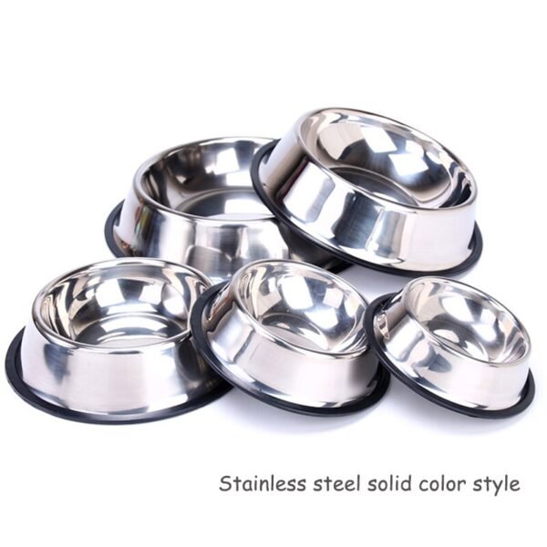 Stainless Steel Bowls Pet Dog Food Dish Non-slip Anti-fall Durable Cat Dogs Feeding Bowl Pets Outdoor - Image 12