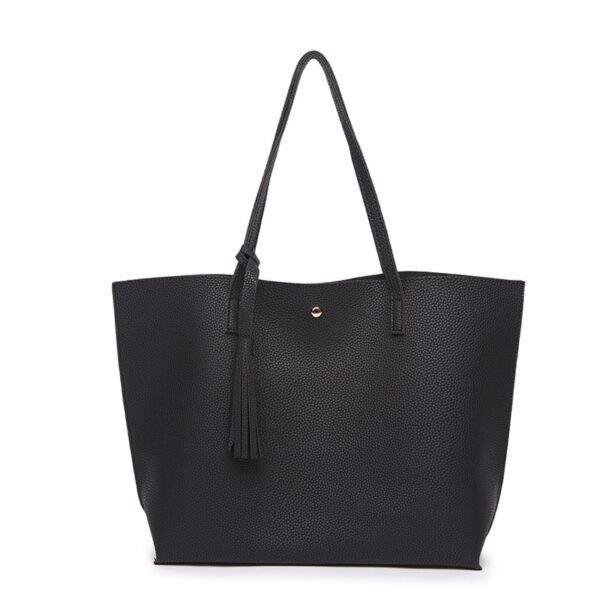 Faux Leather Handbag Waterproof Tote Bag Elegant Tassel Decoration Large Capacity Shoulder bag Purse - Image 11