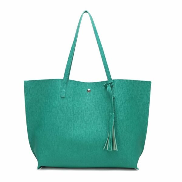 Faux Leather Handbag Waterproof Tote Bag Elegant Tassel Decoration Large Capacity Shoulder bag Purse - Image 16