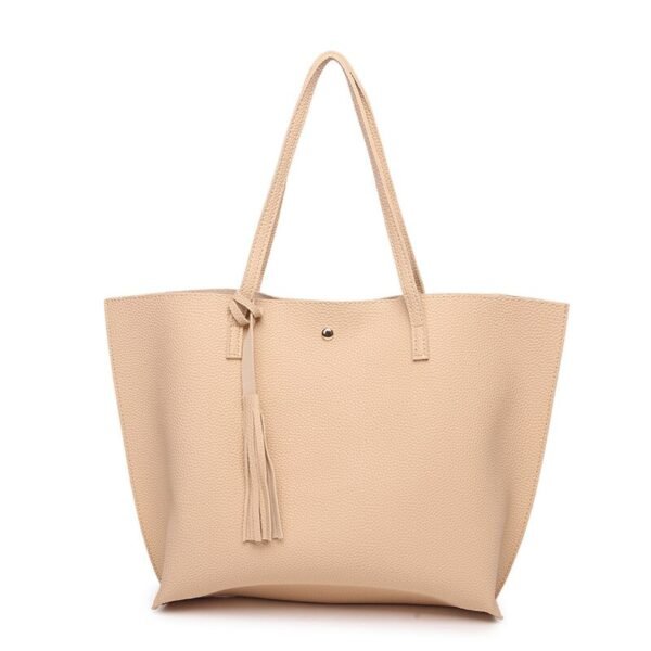 Faux Leather Handbag Waterproof Tote Bag Elegant Tassel Decoration Large Capacity Shoulder bag Purse - Image 22