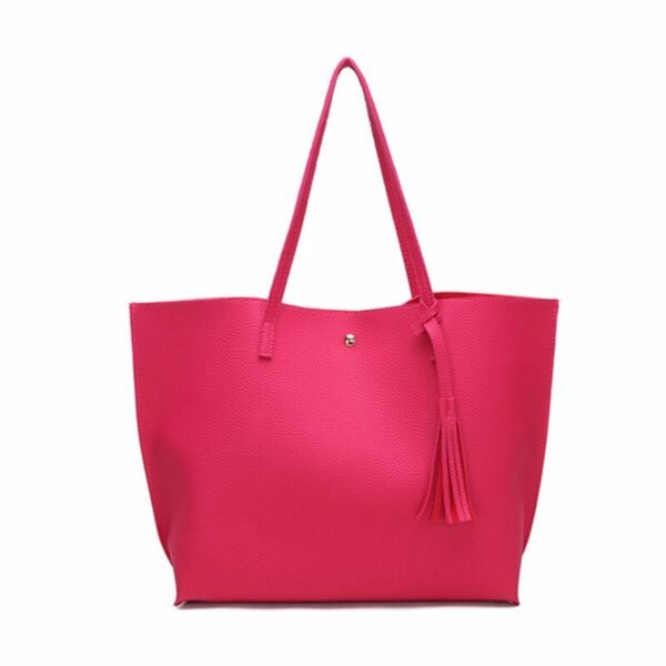 Faux Leather Handbag Waterproof Tote Bag Elegant Tassel Decoration Large Capacity Shoulder bag Purse - Image 20