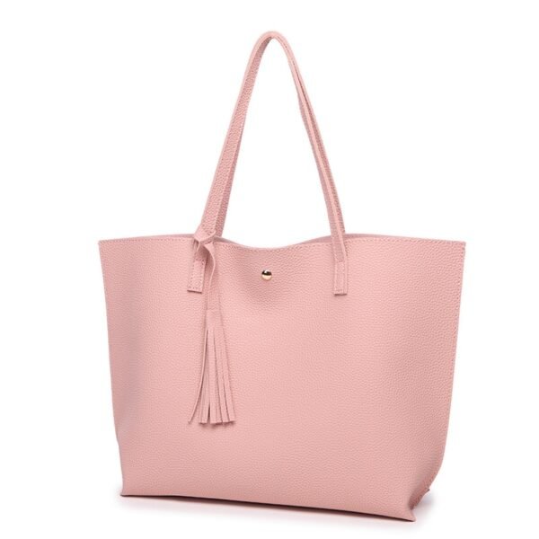 Faux Leather Handbag Waterproof Tote Bag Elegant Tassel Decoration Large Capacity Shoulder bag Purse - Image 17