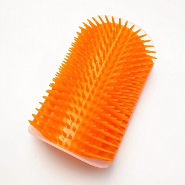 Cats Brush Corner Scratcher Rubbing Cat Massage Self Groomer With Catnip pet hair remover brush - Image 11
