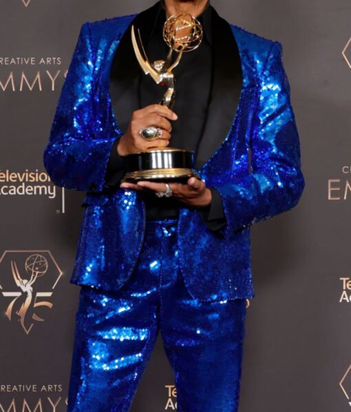 RuPaul Emmys Blue Sequin Blazer - Image 3
