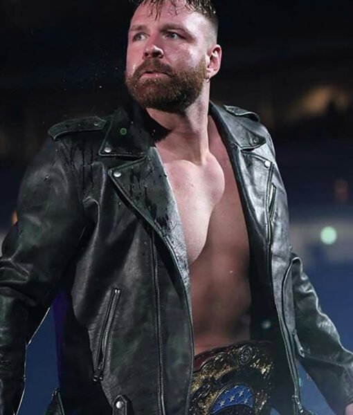 AEW Jon Moxley Leather Biker Jacket