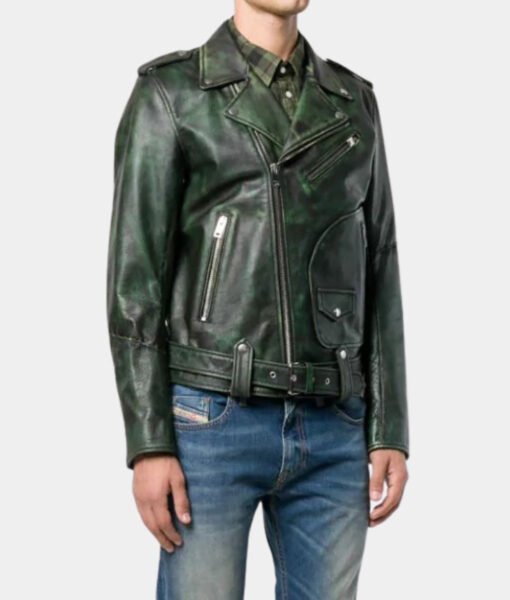 AEW Jon Moxley Leather Biker Jacket - Image 5