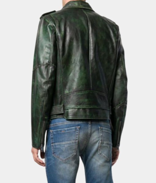AEW Jon Moxley Leather Biker Jacket - Image 4