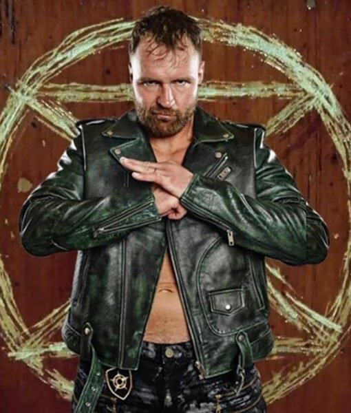 AEW Jon Moxley Leather Biker Jacket - Image 3