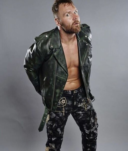 AEW Jon Moxley Leather Biker Jacket - Image 2