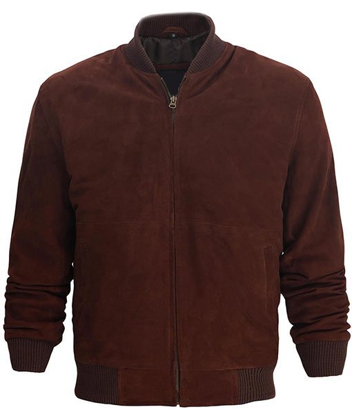 Adam Dark Brown Mens Suede Leather Jacket