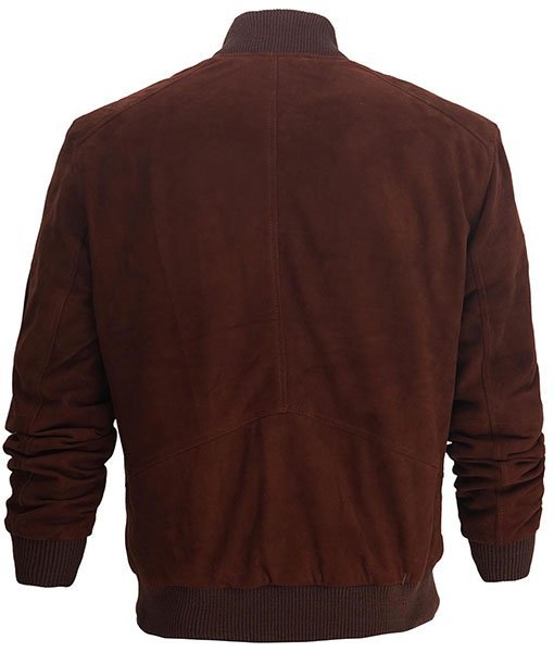 Adam Dark Brown Mens Suede Leather Jacket - Image 4