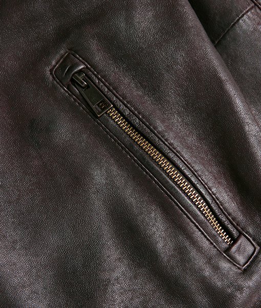 Albert Brown Leather Jacket - Image 3