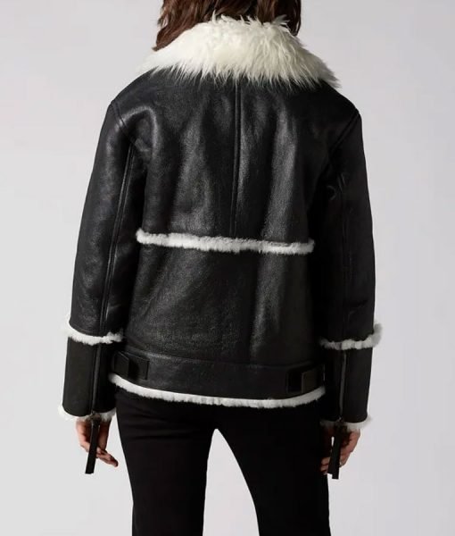 Landry Black Aviator Jacket - Image 2