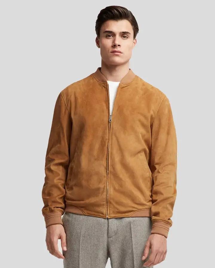 AXTON TAN SUEDE LEATHER JACKET