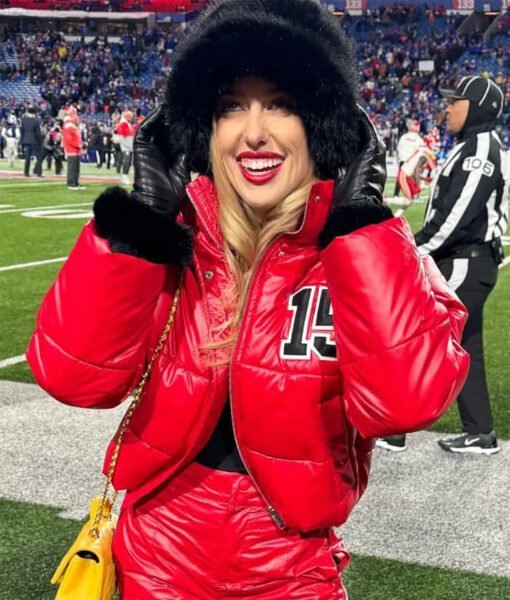 Chief Brittany Mahomes Red Puffer Jacket - Image 2