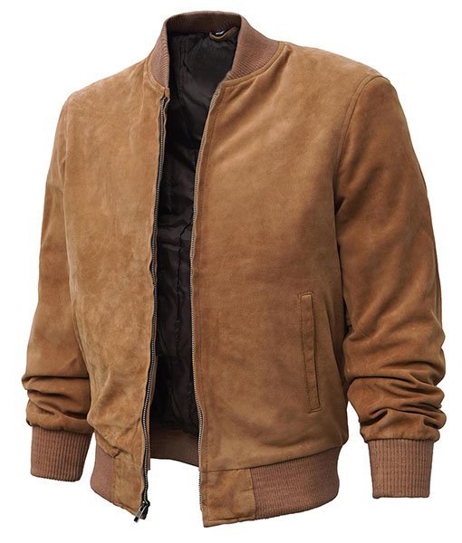 Chris Brown Mens Suede Bomber Jacket - Image 3