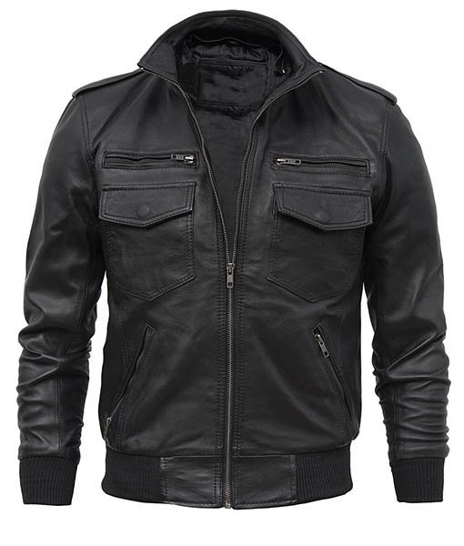 Craig Black Leather Jacket