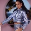 Dua Lipa Barbie Metallic Jacket