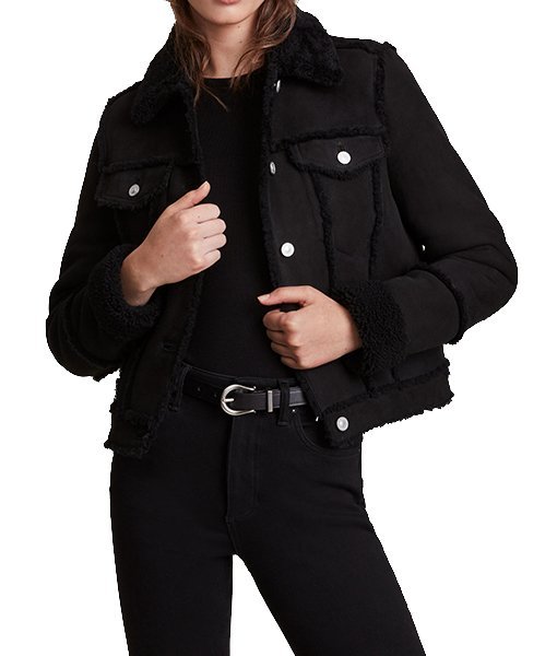 Linda Shearling Aviator Jacket - Image 2