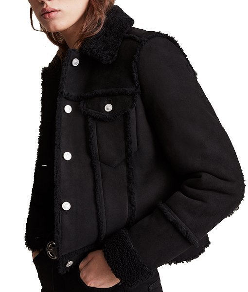 Linda Shearling Aviator Jacket - Image 3