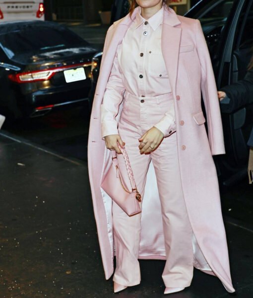 Lucy Hale Pink Trench Coat - Image 2