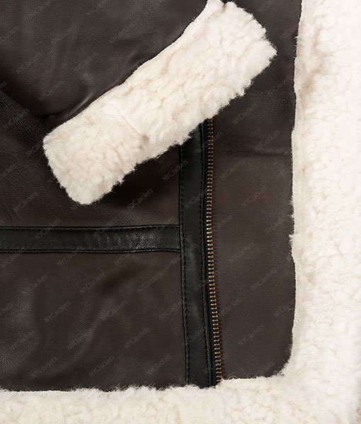 Markham Mens Brown Aviator Jacket - Image 6