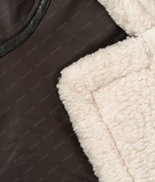 Markham Mens Brown Aviator Jacket - Image 7