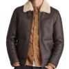 Miller Mens Brown Shearling Leather Jacket