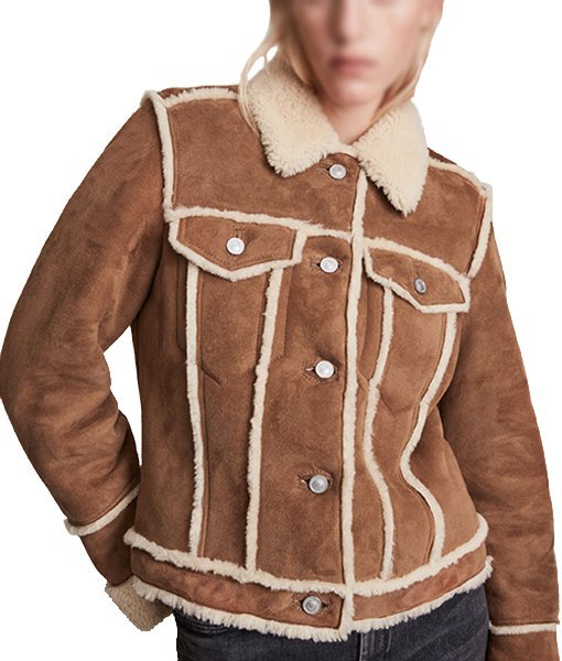 Myra Shearling Aviator Jacket - Image 3