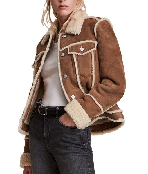 Myra Shearling Aviator Jacket - Image 2
