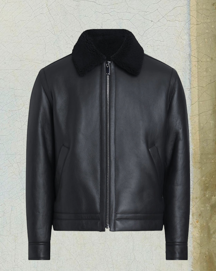 DASTAN SHEARLING RACER LEATHER JACKET - Image 3