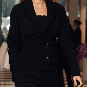 Rita Ora Black Double Breasted Blazer