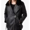 Cathy Black Biker Jacket Womens