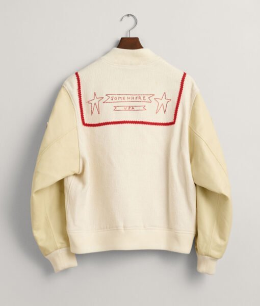 Taylor Swift Off-White Bomber Jacket - Image 4