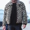 Travis Kelce Fur Checkered Jacket