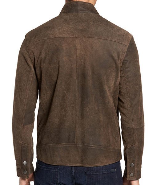 Vein Moto Mens Suede Leather Jacket - Image 3