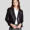 VIENNA BLACK BIKER LEATHER JACKET
